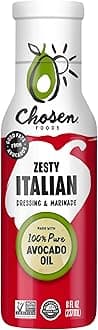 Chosen Foods Zesty Italian Dressing and Marinade 8 oz with Recipe e-Book Bundle