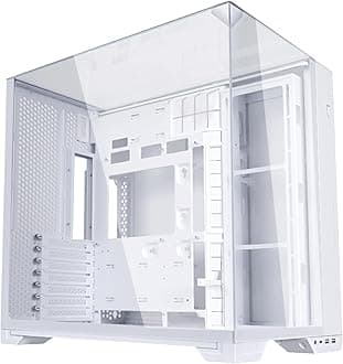 O11Vision Compact White-Steel-Tempered Glass ATX Mid Tower Computer Case-Back Connect Support-O11VPW