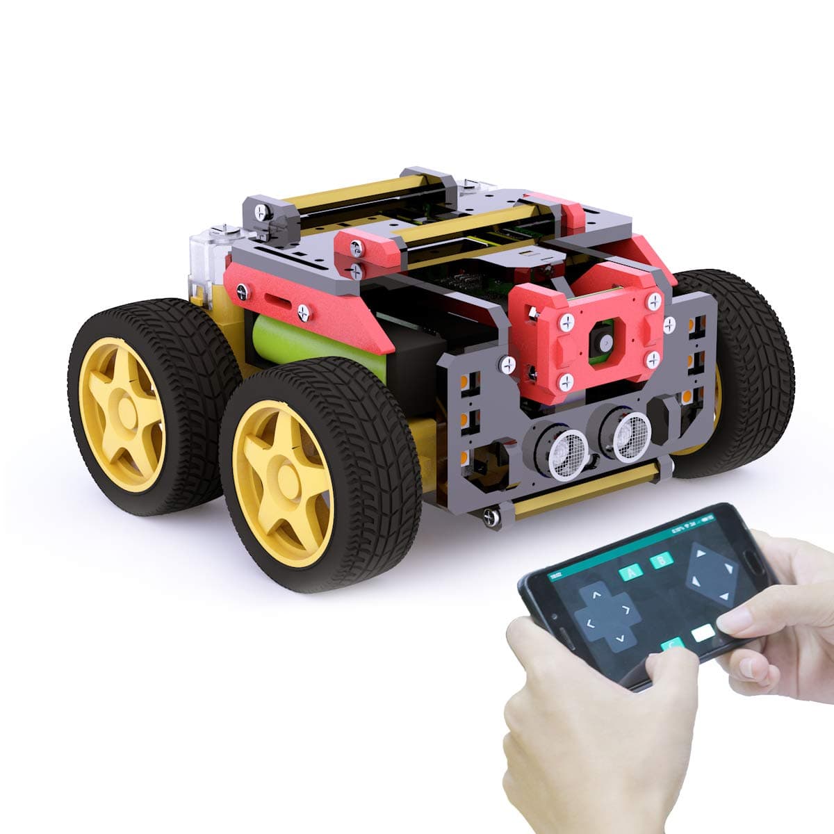 Adeept4WD Smart Robot Kit for Raspberry Pi 4 3 Model B+ B, OpenCV Target Tracking, Real-Time Video Transmission, AWR Robotic Car Kit Adult with PDF