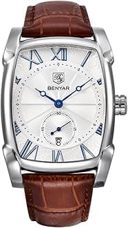 BENYAR Waterproof Classic Rectangle Case Vintage Design Watches