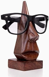 Unique Shaped Wooden Eyeglass Spectacle Holder Display Stand Home Office Desk Decorative (Design 9)
