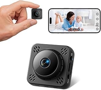 Mini Hidden Spy Camera, 4K HD Nanny Cam with 1-Year Cloud Storage - Small Cameras Hidden Wireless with Magnetic Mount, No WiFi Needed Camaras Espias Ocultas, Motion Detection & Night Vision