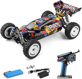 GoolRC WLtoys 124007 Brushless RC Cars, 1:12 Scale Remote Control Car, 4WD 75km/h High Speed Racing Car, 2.4GHz All Terrain Off Road RC Truck RTR with Metal Chassis for Adults
