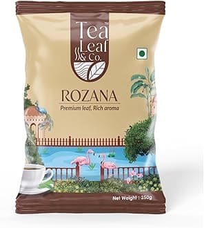 Tea Leaf & Co. Rozana Premium CTC Black Tea Strong & Bold Flavor Fresh Loose Leaf for a Robust Morning Energy Boost 250g Pack