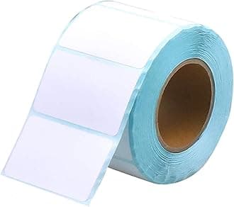 800 Blank Self-Adhesive Label Roll - 1.18x1.97 Inch White Stickers for Food Jars/Office/Kitchen and Lab Use - Compatible with Thermal Printers