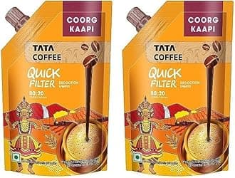 Tata Coffee Quick Filter Coorg Kaapi Decoction Liquid, Coffee 80, Chicory 20, 200 ml (Pack of 2)
