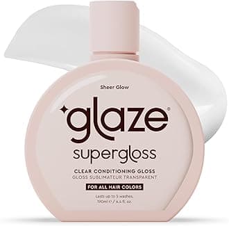 Glaze Supergloss Sheer Glow Clear Conditioning Gloss – For All Hair Types & Colors, Including Treated – Transparent Hair Gloss that Boosts Color, Shine & Hydration - 1 Pack, 6.4 Fl Oz