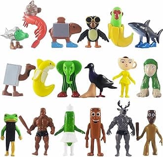 Italian Brainrot Action Figures Set,Funny Collectible Figures for Kids & Adults,Tralalero Tralala-Inspired,Creative Shark,Monkey and More Toys,Safe Gifts for Fans Ages 6+ (F-18PCS)