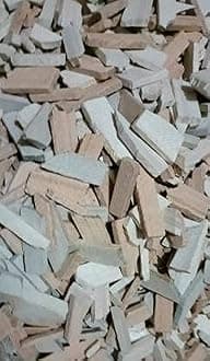 Brighty 1 Kg Mix Tukda Crumbles Slate Chalk Pack | White, Black and Red Natural Slate Pencil Pieces for School Writing, Art, Drawing and Classroom Use | Billiards Chalk Box with 108