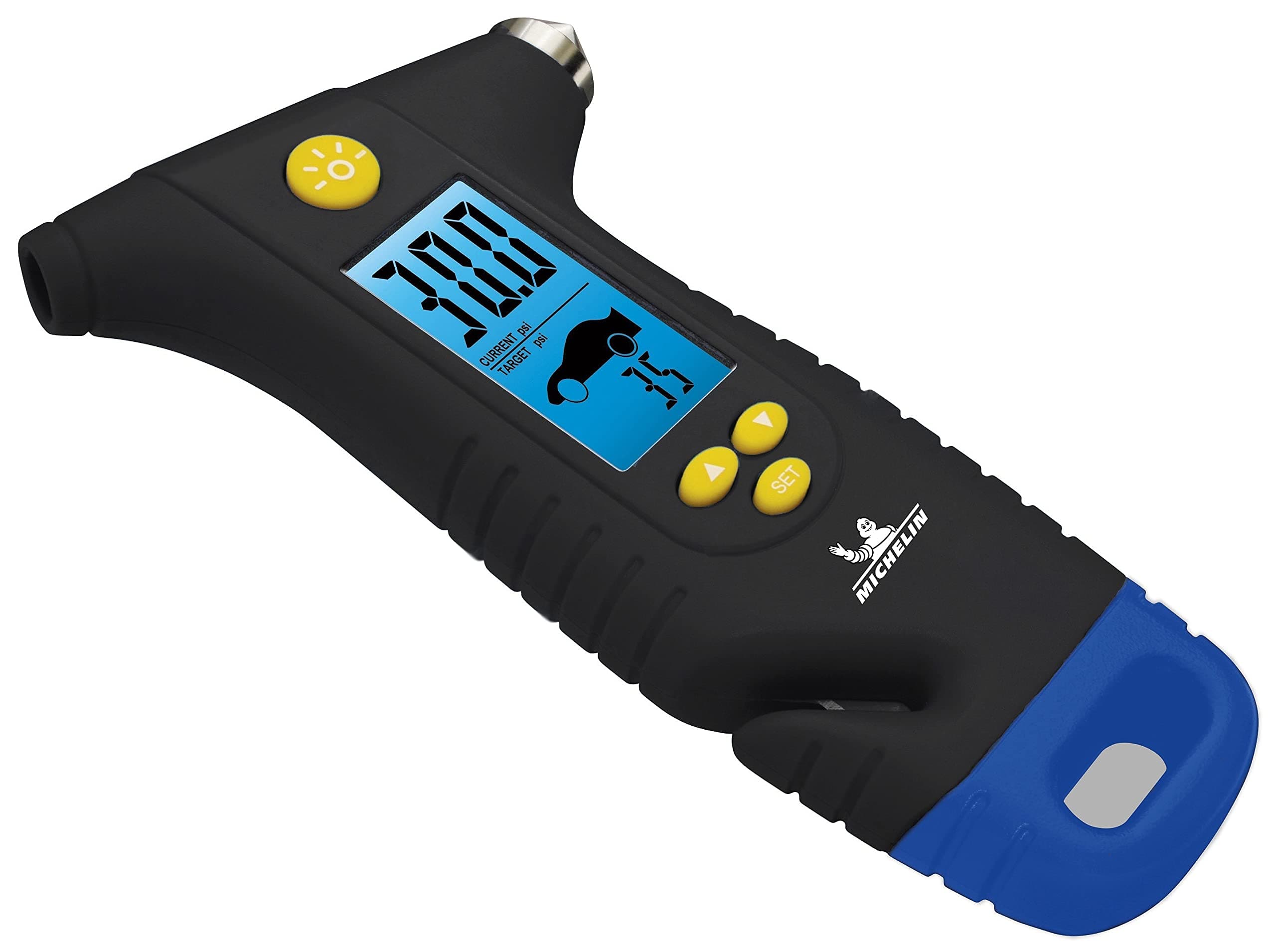Programmable Tire Gauge w/Escape Hammer