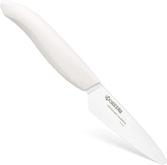 Kyocera Advanced Ceramic Revolution Series 3-inch Paring Knife, White Handle, White Blade