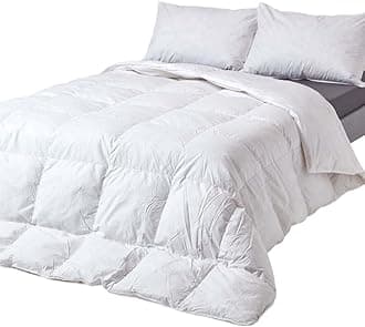 HOMESCAPES - Luxury White Goose Feather & Down 10.5 Tog Double Duvet - RDS Certified - 100% Cotton Anti Dust Mite & Down Proof Fabric - Anti allergen - Washable at Home Winter Quilt