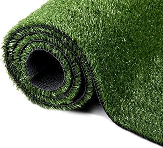 Synthetic Artificial Grass Turf 0.4" Customized Sizes, Drainage Holes Pet Faux Grass Astroturf Rug Carpet 5FTX60FT Indoor Outdoor Rug Area Garden Decor