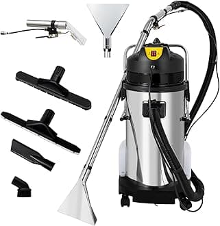 40L/11Gal Commercial Carpet Cleaning Machine 2 in 1 Carpet Extractor for Car Detailing, Commercial Stainless Steel Carpet Shampooer (Shipped in 2 Parcel)