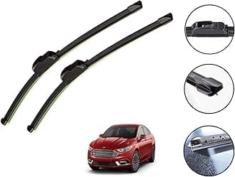 Auto Hub Car Wiper Blade Compatibility with Fusion - Set of 2 Pcs (D-24,P-18)