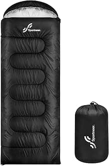 Sportneer Sleeping Bag, 3-4 Seasons Warm Cold Weather Sleeping Bags for Adults Kids Boys Girls with Compression Sack - Lightweight Compact Camping Essentials Gear Accessories, Backpacking, Hiking
