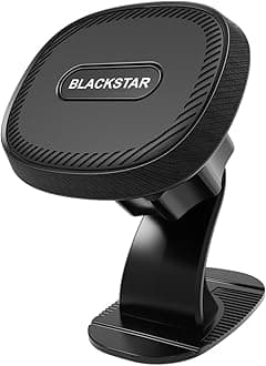 Blackstar Armstrong - Multi-Purpose Magnetic Mobile Holder for Car Dashboard/Windshield with 540° Angle Rotation - Use in AC Vent & Car Dashboard (Incompatible with MagSafe)