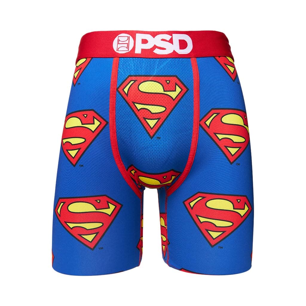 PSD Men's Dc Superman Boxer Briefs, Blue, S
