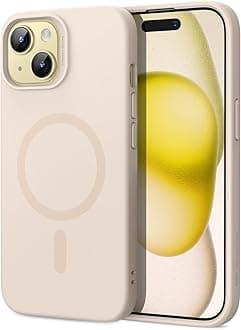 ESR iPhone 15 Case, Magsafe Compatible, TPU Silicone, Wireless Charging Compatible, Shockproof, iPhone 15 Case, Lightweight, Thin, Compatible with iPhone 15 Case, Magnetic, Smartphone Case, Cloud
