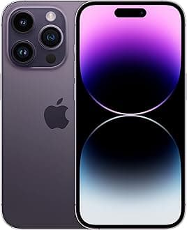 Apple iPhone 14 Pro, 128GB, Deep Purple - (Renewed)