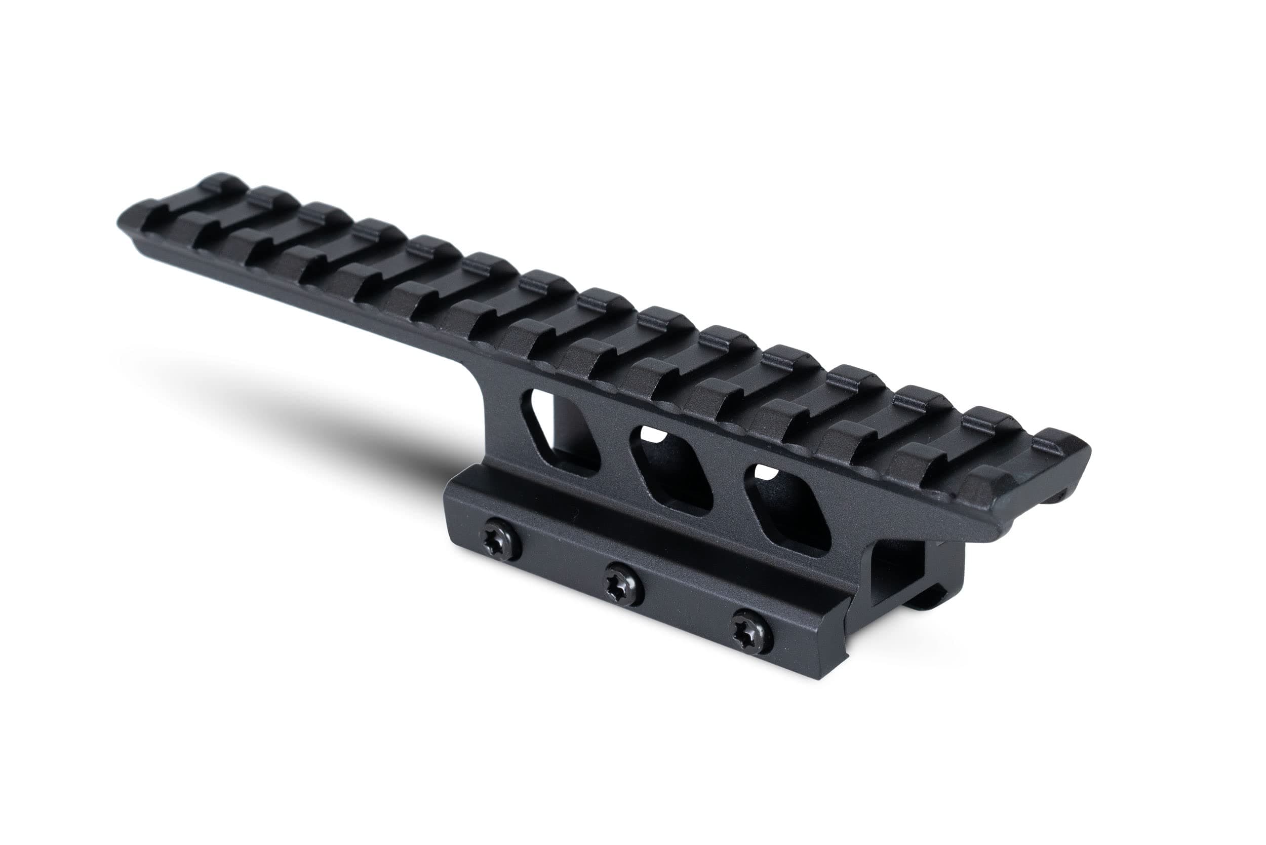 Shrapnel Offset Picatinny Riser Mount with Recoil Stop Base | 14 Slot 5 inch | High Profile