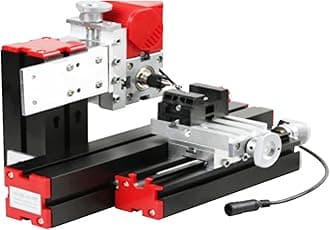 12000RPM 6 in 1Multipurpose Mini Lathe,Versatile Metal Lathe Tool, Motorized Jigsaw Grinder Wood Metal Lathe,Assembled 6 Kinds of Different Lathes,Process Soft,Non - Ferrous,Precious Metals,Wood
