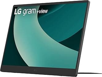 gram +View 17-inch Lightweight, Portable WQXG (2560x1600) Anti-Glare IPS Monitor, 16:10 Aspect Ratio, up to DCI-P3 99% Color, Built-in Speaker, USB Type-C, DisplayPort, mini HDM - Titan Silver