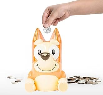 Bluey Bingo Ceramic Piggy Bank - Kids Room Decor & Coin Bank - Children's Learning Resource