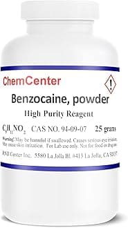 Benzocaine, Ultra Pure, Fine Crystalline Powder, 25 Grams