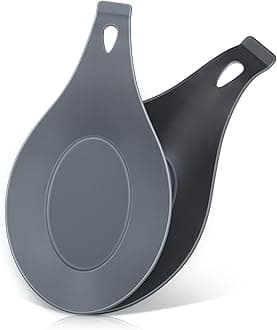 Spoon Rest for Stove Top, 2 Pack Large Silicone Spoon Holder for Kitchen Counter, Coffee Spoon Rest, Perfect Heat Resistant Spoon Holder for Kitchen Utensils Spatula, Tongs, Ladles