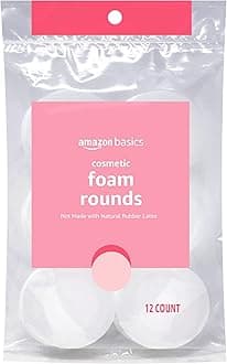 Amazon Basics Cosmetic Foam Rounds, 12 Count, Pack of 1