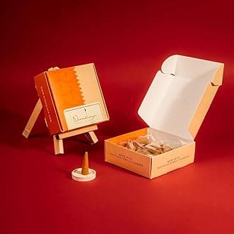 Nirmalaya Sandalwood Incense Cones - 40 Organic Scented Cones Per Pack - Charcoal Free Dhoop Cones - Christmas Incense