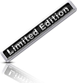 – 3D Car Limited Edition Logo Stickers Silver Metal Car Stickers Emblem Badge Car for Auto Moto Motorcycle Windows Door PC Tablet Laptop Accessories Tuning Gift