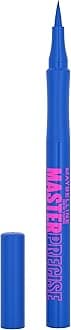 MAYBELLINE Master Precise All Day Liquid Eyeliner, Waterproof Eyeliner Makeup for up to 30HR Wear, Cobalt Blue, 1 Count