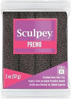 Sculpey Premo Polymer Oven-Bake Clay, Twinkle Twinkle Black Glitter