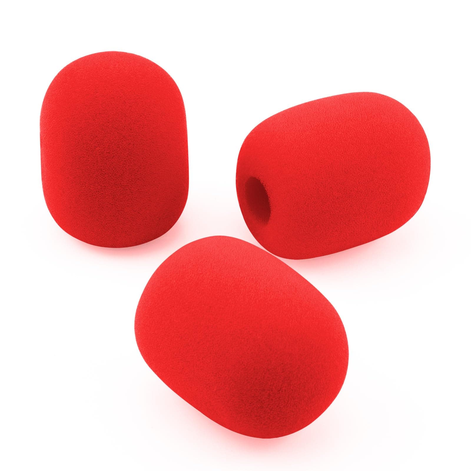 LEFXMOPHY Cloud 2 Mic Foam Replacement for HyperX Cloud II/Alpha/Alpha S/Mix/Core/Cloud Chat Headset Microphone Pop Filter Cover, 3 pack Red Hyper X Headphone Windscreen