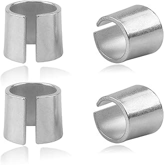 Wevdn 4 PCS Battery Post Shim Lead, Pure Lead Battery Terminal Adapter for Positive & Negative Post, Automotive Battery Terminal Converter Post Adapters, Car Accessories