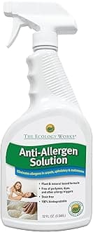 Ecology Works Anti-Allergen Solution - For Cleaning Home, Bedding, & Furniture Naturally with E book Tips
