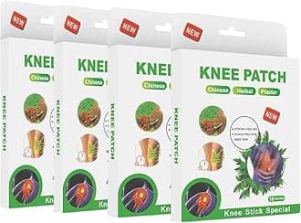 Herbal Knee Pain Relief Patch – Chinese Herbal Plaster for Joint & Muscle Pain, Quick Relief Heating Pad, Natural Pain Reliever for Knee, Arthritis, Back & Body Pain – Pack of 40 (Pack of 40)