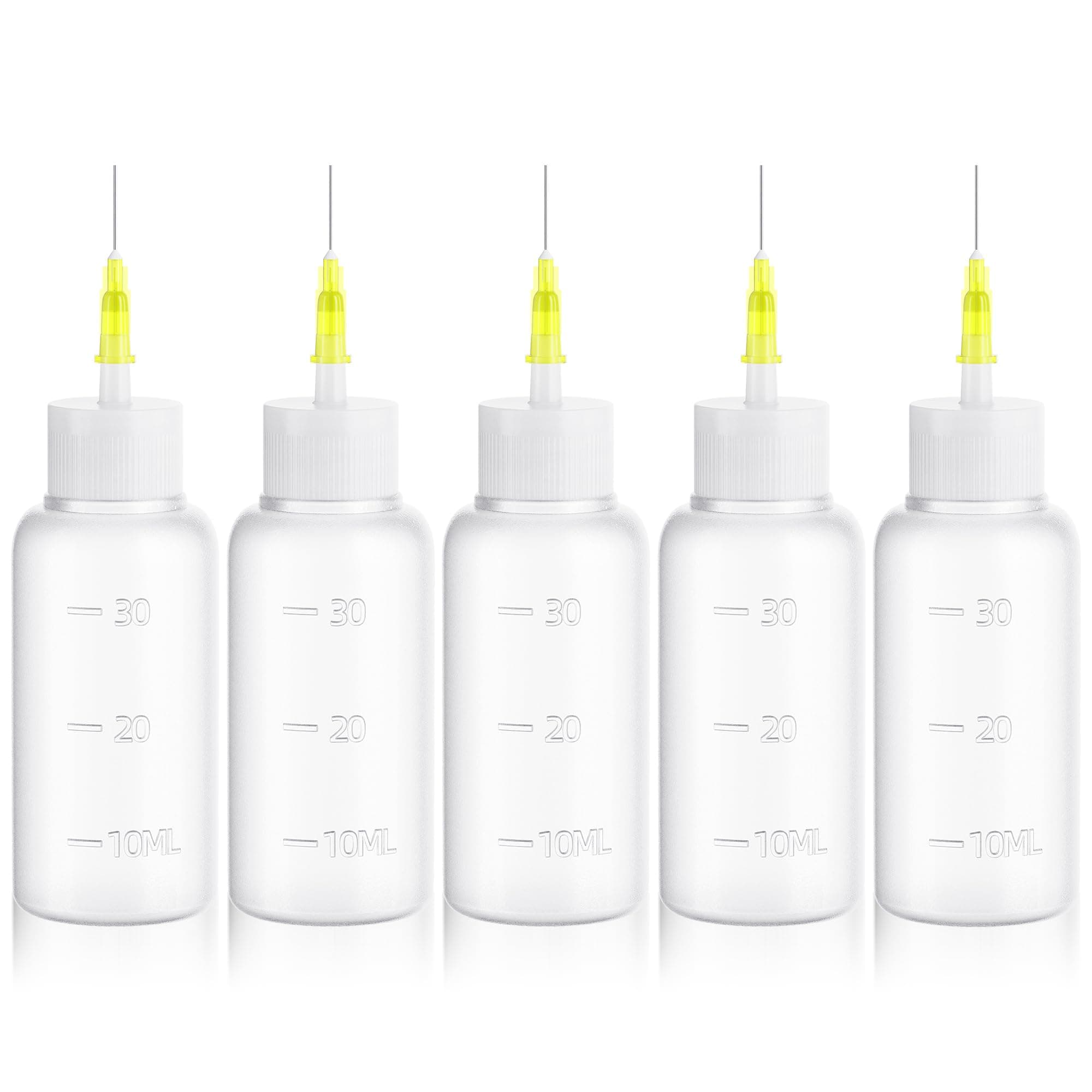 30cc Needle Tip Glue Squeeze Bottle, Precision Tips Applicator Bottles, 5 Pack