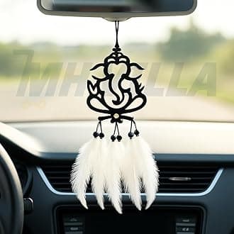Ganesha car Hanging, Dream Catcher for car, Car Mirror Hanging Accessories Interior, Ganesha Hanging for car, Car Decoration Accessories - Ganesha-1pcs-DN-2
