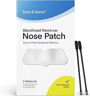 TEREZ & HONOR Korean Melting Pore Strips Blackhead Remover 5 Kits - Sebum Softener, Pore Minimizer Strips - Hypoallergenic Tested, 3-Step Pore Refining Sets