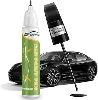 Black Touch Up Paint for Cars, Black Rim Scratch Remover Pen Automotive Wheel Scratch Fix Gloss Paint (Pure Black)