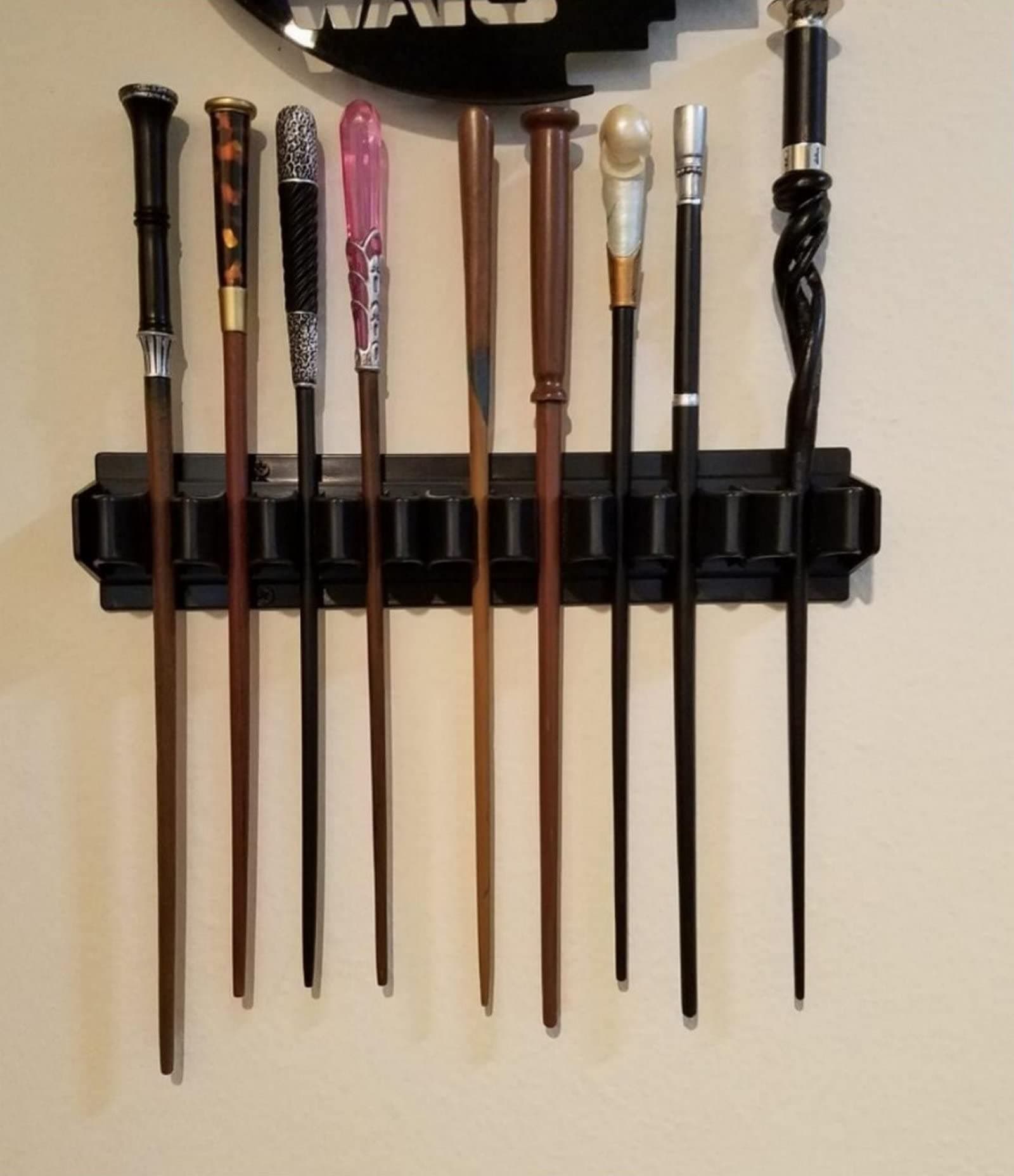 Holder Display Stand/Plastic Bracket Rack for 10 - Wand Collection , Wand Stand Display, Wand Holder Decoration (No Wand)