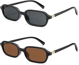 - Retro Rectangular Sunglasses for Women Vintage 2026 Fashion Trendy Funny Small 90s Square Sunnies AP3698