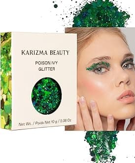 KARIZMA Poison Ivy Body Glitter - 10g Chunky Face, Hair, Eye & Body Glitter for Women. Rave & Festival Accessories