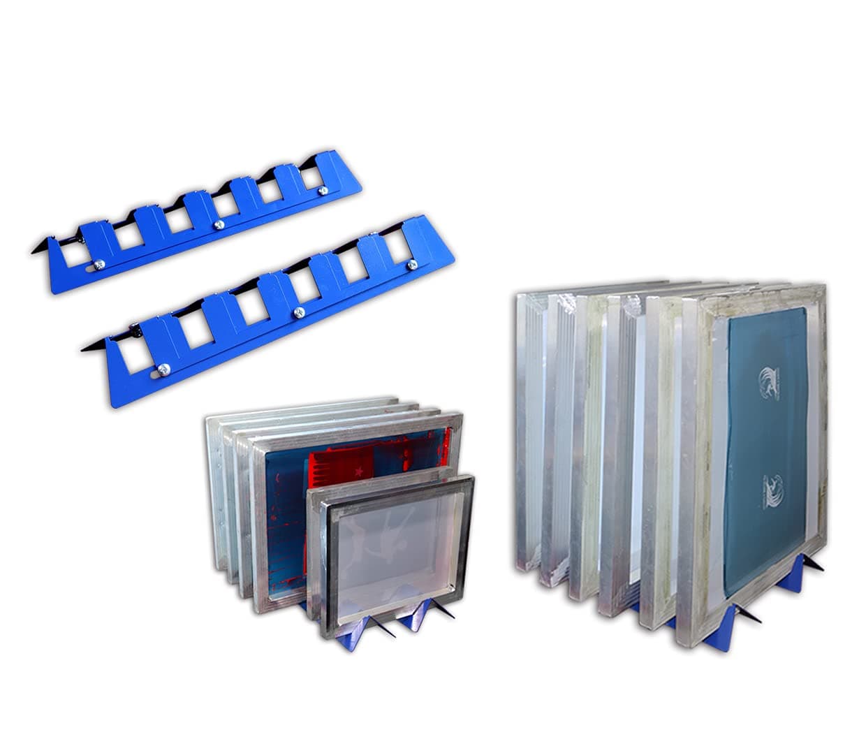 TECHTONGDA6 Slot Screen Printing Frame Rack: Adjustable, Space-Saving, Non-Foldable, Adults