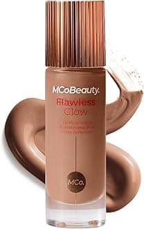 MCoBeauty Flawless Glow Luminous Skin Filter 7 Warm Honey - 4-in-1 Liquid Foundation Primer Highlighter Makeup - Dewy Radiant Skin Tint with Squalane for Face - Buildable Glow Complexion Booster - 1