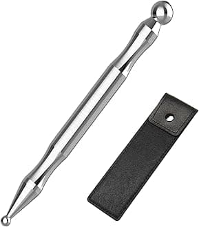 Melonsun Stainless Steel Acupuncture Pen for TMJ Relief, TMJ Massager Pen for Jaw Clenching, Facial Reflexology Massage Tool and Full-Body Acupressure Point Massage