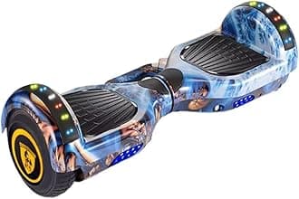ChetsavzSleek and Powerful Hoverboard with LED Lights - Ultimate Off-Road Experience - Motorized Longboard Decal Real Two Wheel [Multi Colour]